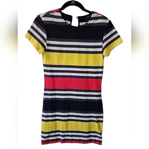 Colorful Striped Dressn form fitting, French Connection size 6
